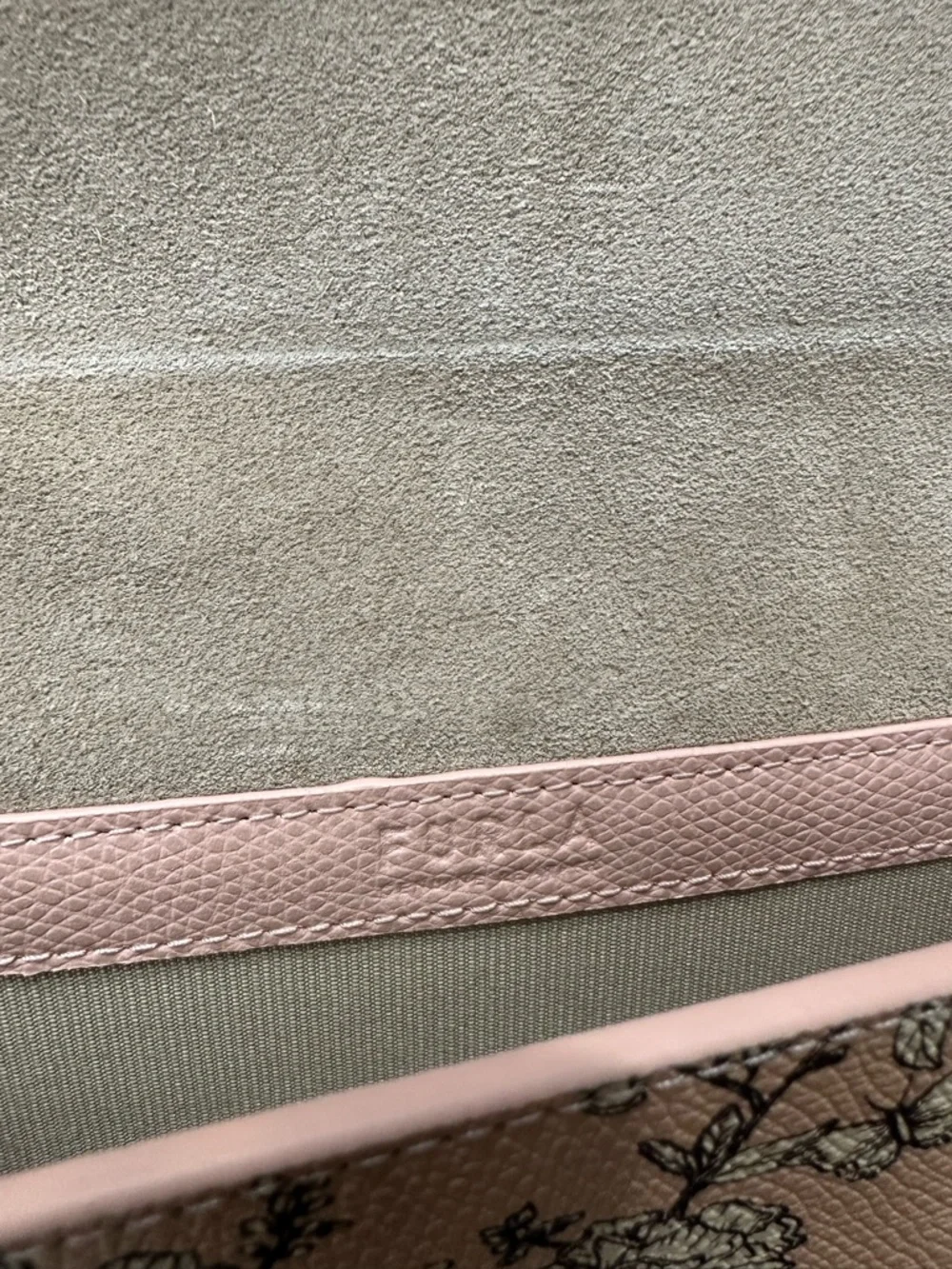 Furla Floral Leather Wallet on Chain / Crossbody Clutch - Picture 11 of 13